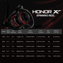 Piscifun Honor XT Spinning Fishing Reel 5.2:1 / 6.2:1 Gear Ratios