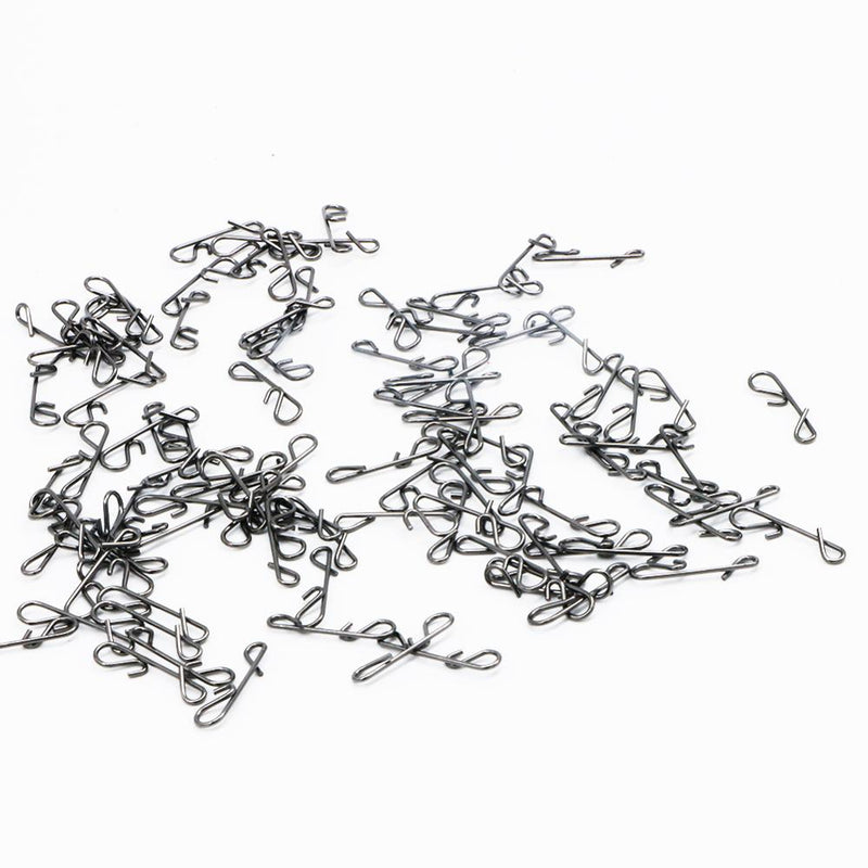 AMYSPORTS 50pcs/Pack Fishing Swivel Snaps with Fastlock Clips (White)