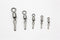 AMYSPORTS 50pcs/Pack Fishing Rolling Swivels with Side Clip (White)