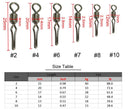 AMYSPORTS 500pcs/Pack Fishing Rolling Swivels with Side Clip (Black)