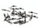 AMYSPORTS 500pcs/Pack Fishing Rolling Swivels with Side Clip (Black)