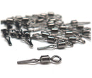 AMYSPORTS 500pcs/Pack Fishing Rolling Swivels with Side Clip (Black)