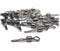 AMYSPORTS 500pcs/Pack Fishing Rolling Swivels with Side Clip (Black)