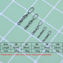 20pcs/Pack Fishing Rolling Swivels with Square Snap (Black)