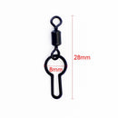 20pcs/Pack Fishing Rolling Swivels with Coarse Snap (Black)