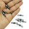 AMYSPORTS 500pcs/Pack Fishing Rolling Swivels with Two Eye Hook (Black)