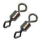 500pcs/Pack Fishing Rolling Swivels with Eye Hook (Black)