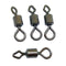 500pcs/Pack Fishing Rolling Swivels with Eye Hook (Black)