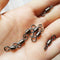 500pcs/Pack Fishing Rolling Swivels with Eye Hook (Black)