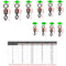500pcs/Pack Fishing Rolling Swivels with Eye Hook (Black)