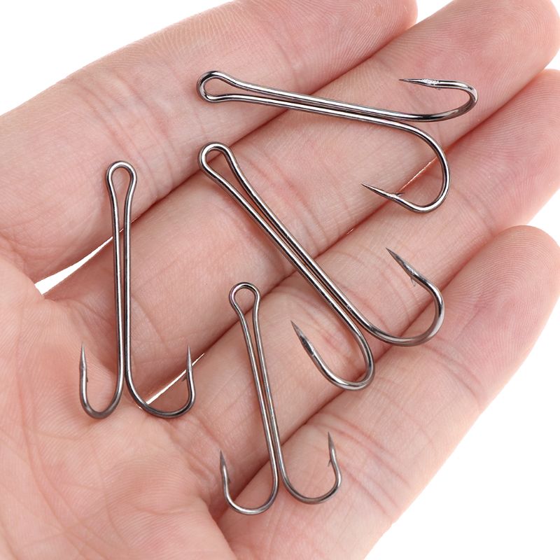 AMYSPORTS 50pcs/box Double Hook