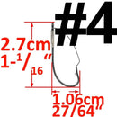 AMYSPORTS 100pcs/Pack Weedless Hook