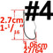 AMYSPORTS 100pcs/Pack Weedless Hook