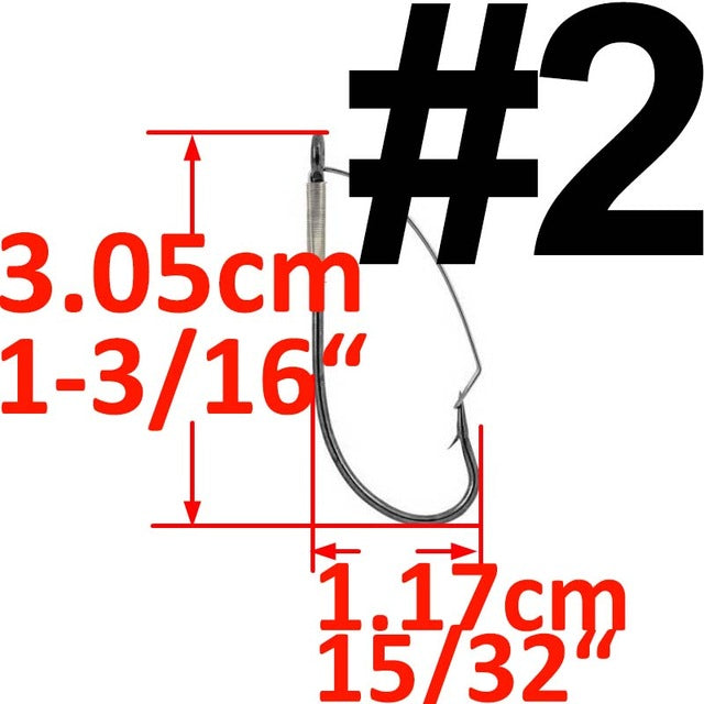 AMYSPORTS 100pcs/Pack Weedless Hook