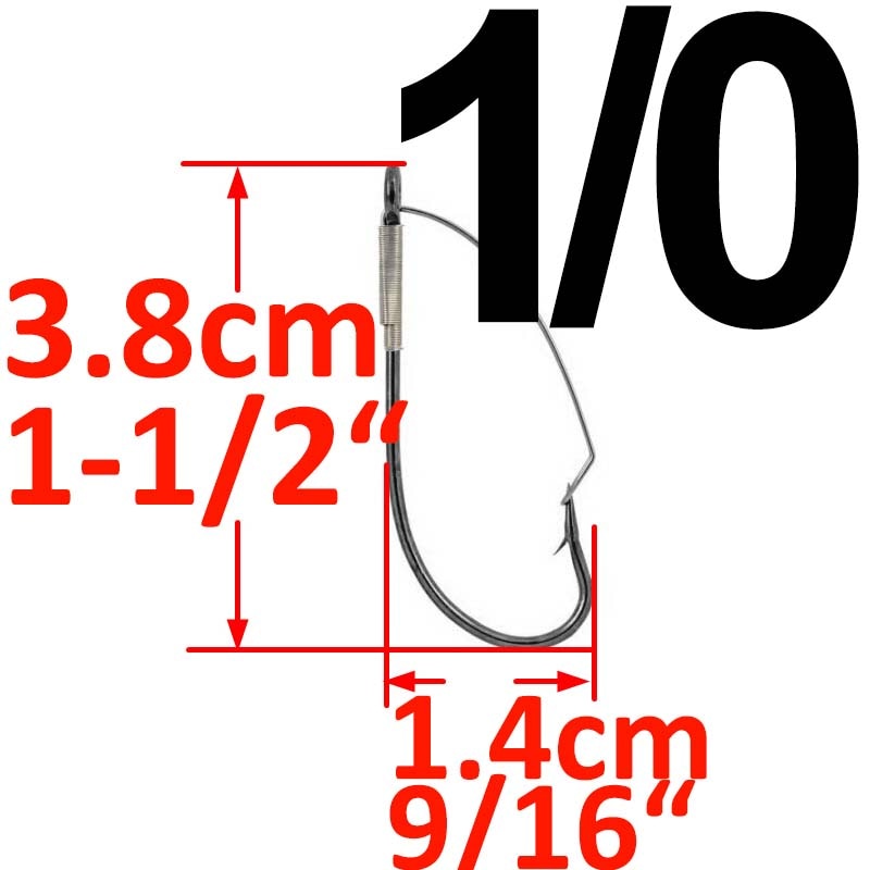 AMYSPORTS 100pcs/Pack Weedless Hook