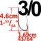 AMYSPORTS 100pcs/Pack Weedless Hook