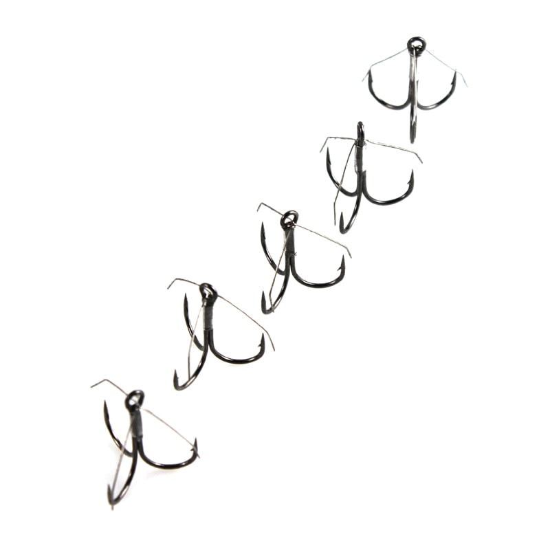 AMYSPORTS 5pcs/Pack Treble Hook
