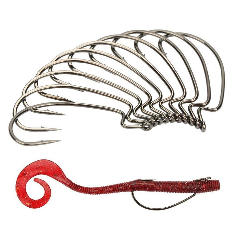 AMYSPORTS 50pcs/Pack Worm Hook