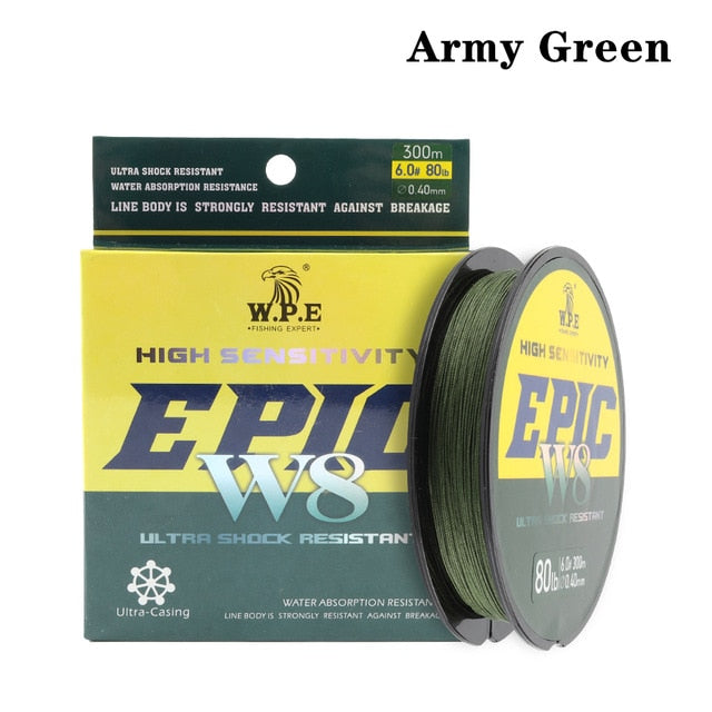 8 Strands PE 300M / 328.1YDS Braided Fishing Line