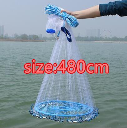 Throw Catch Fishing Net with big ring