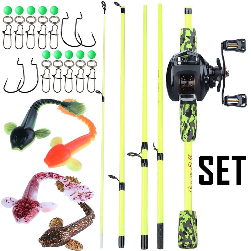 Sougayilang Baitcasting Fishing Combo Gear Ratio 6.3:1