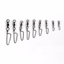 AMYSPORTS 50pcs/Pack Fishing Ball Bearing Swivels with Coastlock Snap (white)