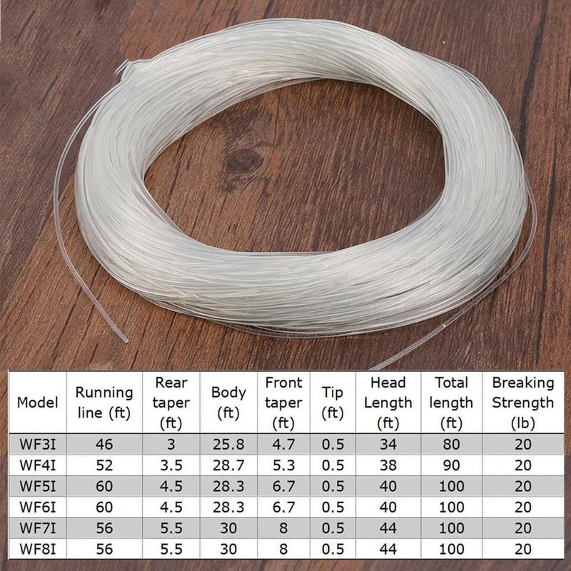 AMYSPORTS 4-8WT Weight Forward Intermediate Fly Fishing Line