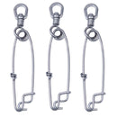 AMYSPORTS 10pcs/Pack Fishing Swivel Snaps with Hangers (White)