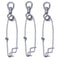 AMYSPORTS 10pcs/Pack Fishing Swivel Snaps with Hangers (White)