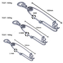 AMYSPORTS 10pcs/Pack Fishing Swivel Snaps with Hangers (White)