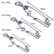 AMYSPORTS 10pcs/Pack Fishing Swivel Snaps with Hangers (White)