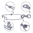 AMYSPORTS 10pcs/Pack Fishing Swivel Snaps with Hangers (White)