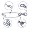 AMYSPORTS 10pcs/Pack Fishing Swivel Snaps with Hangers (White)