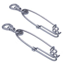 AMYSPORTS 10pcs/Pack Fishing Swivel Snaps with Hangers (White)