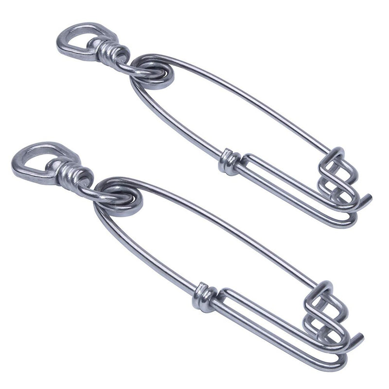 AMYSPORTS 10pcs/Pack Fishing Swivel Snaps with Hangers (White)