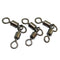 AMYSPORTS 100pcs/Pack Fishing Rolling Swivels 3 Way T Turn (Black)