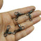 AMYSPORTS 100pcs/Pack Fishing Rolling Swivels 3 Way T Turn (Black)