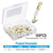 AMYSPORTS 50pcs/Pack Rolling Swivel Fishing with Solid Rings(White)