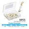 AMYSPORTS 50pcs/Pack Rolling Swivel Fishing with Solid Rings(White)