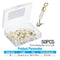 AMYSPORTS 50pcs/Pack Rolling Swivel Fishing with Solid Rings(White)